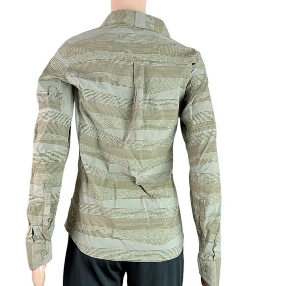 REI Green Striped Button Up Shirt - Picture 2 of 6